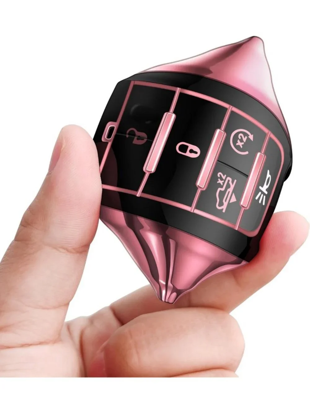 Soft Pink Key Fob Cover with Keychain - Full Protection for Dodge RAM 2019-2025
